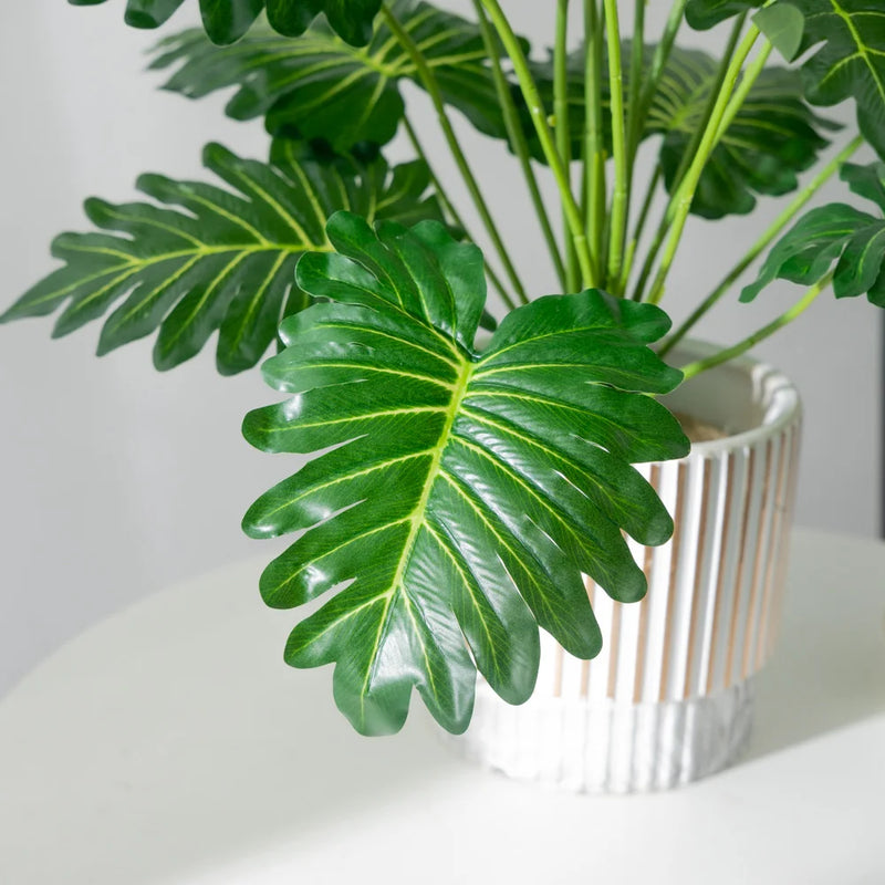 grandes plantes artificielles monstera palmier tropical pour décoration extérieure