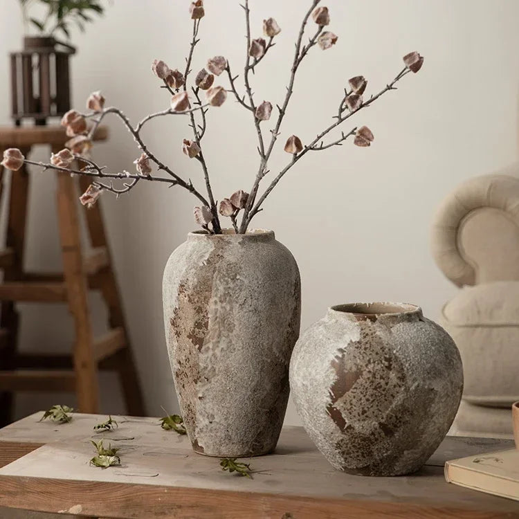 vase en céramique style chinois rétro pour arrangement floral