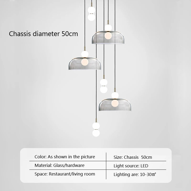 suspension en verre design pour décoration moderne et élégante