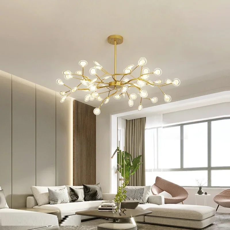 2024 Modern Pendant lights Gold Black tree branch Chandeliers room decor Bedroom Dining Living Room Luster Lamp Home Decoration