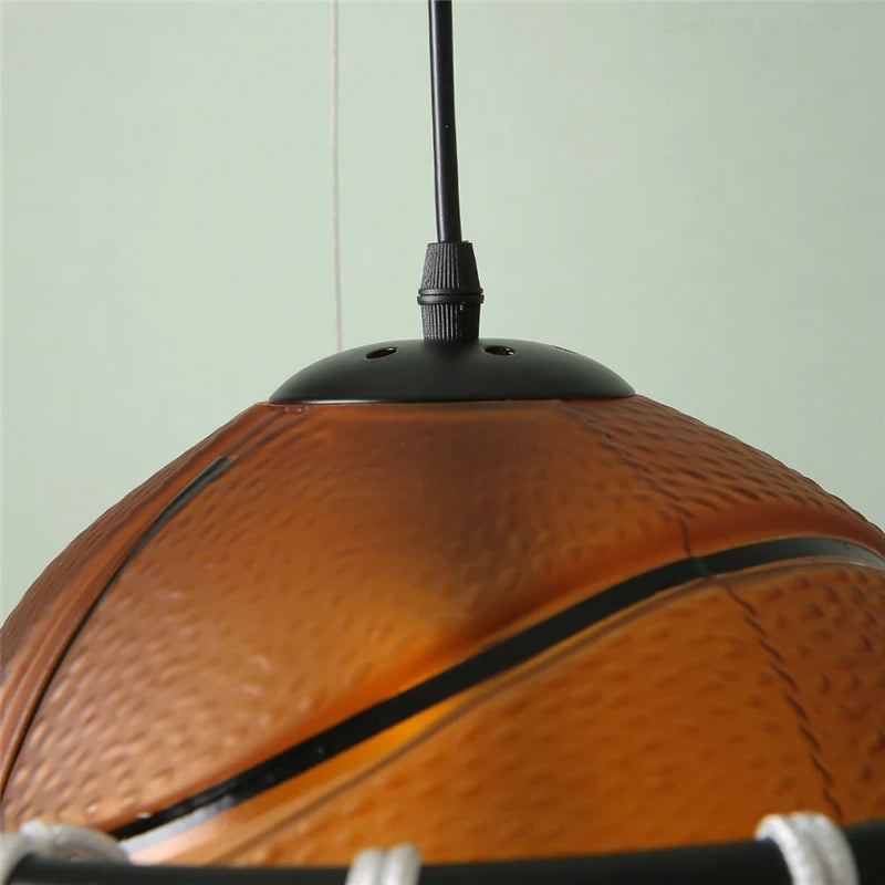 suspension modernes en forme de basket-ball led