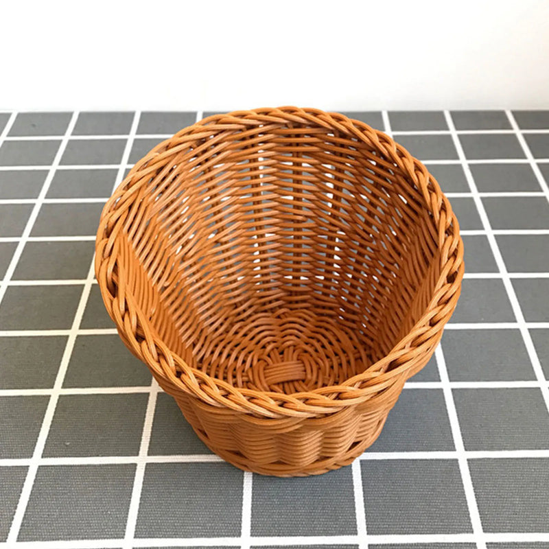 panier de rangement tissé en rotin pour fruits et pique-nique