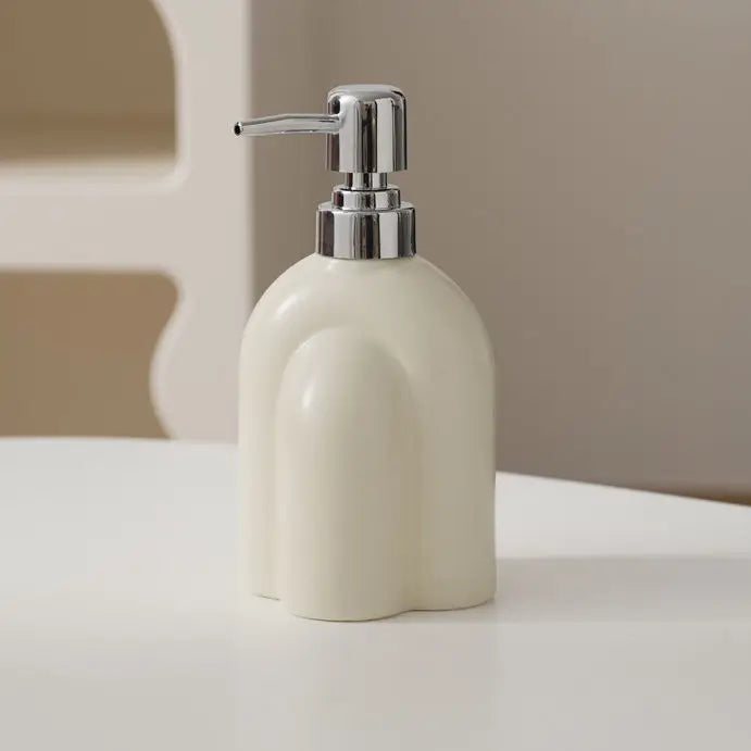 distributeur de savon en céramique pour shampoing et eau portable