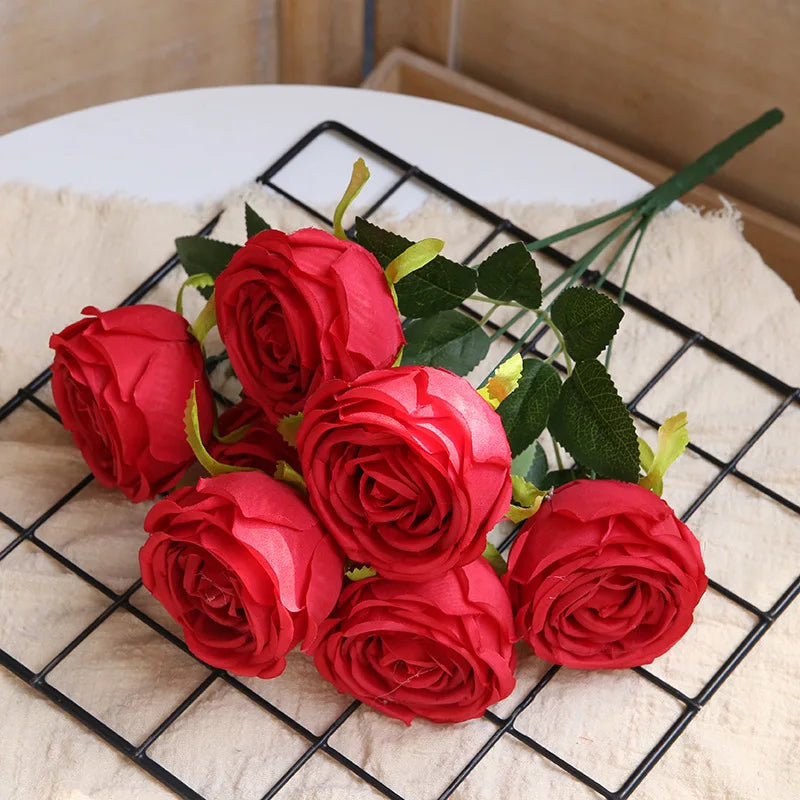 bouquets de roses artificielles pour décoration de mariage et artisanat