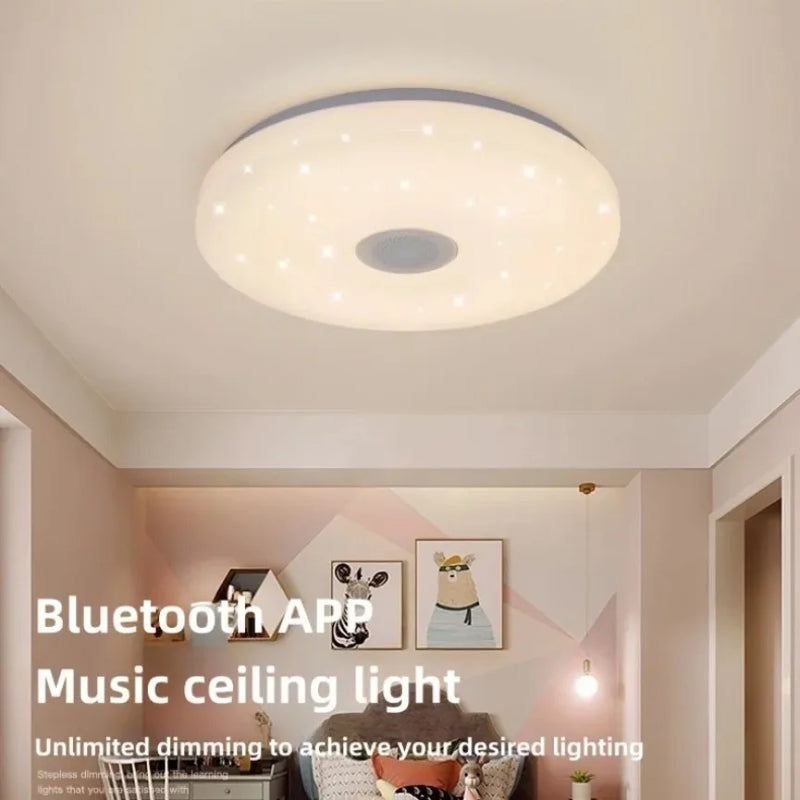 plafonnier led intelligent avec musique et télécommande