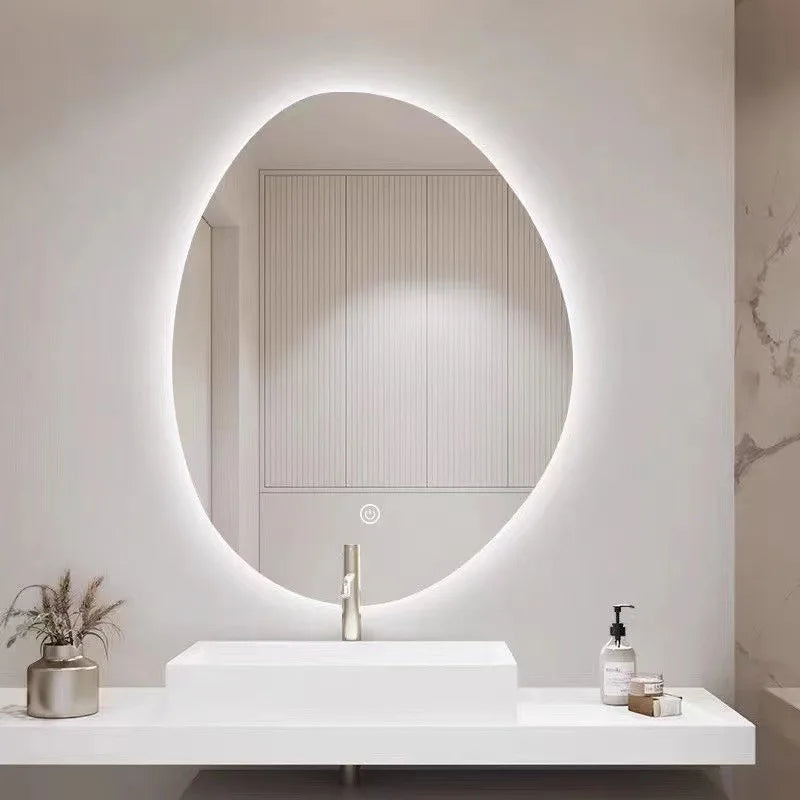 miroir à led forme irrégulière pour dressing intelligent et salle de bain