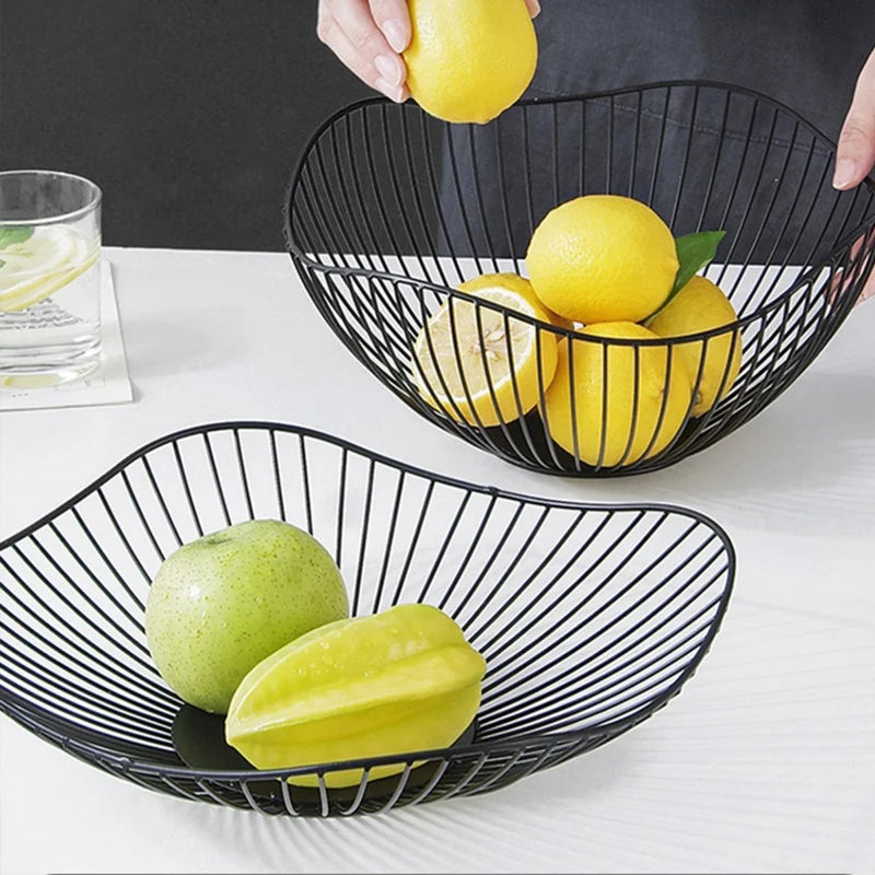 panier à fruits en fer multi-tailles pour rangement divers