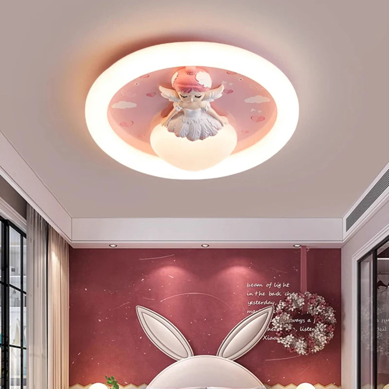 Full Spectrum Children's Room Ceiling Lamp Cartoon Resin Princess Ceiling Light Kids Baby Room Bedroom Nursery School Decor 220V