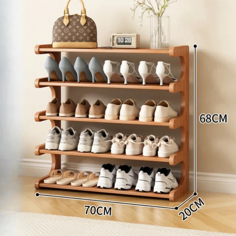 etagere de rangement a chaussures en bois multicouches resistente à lhumidité