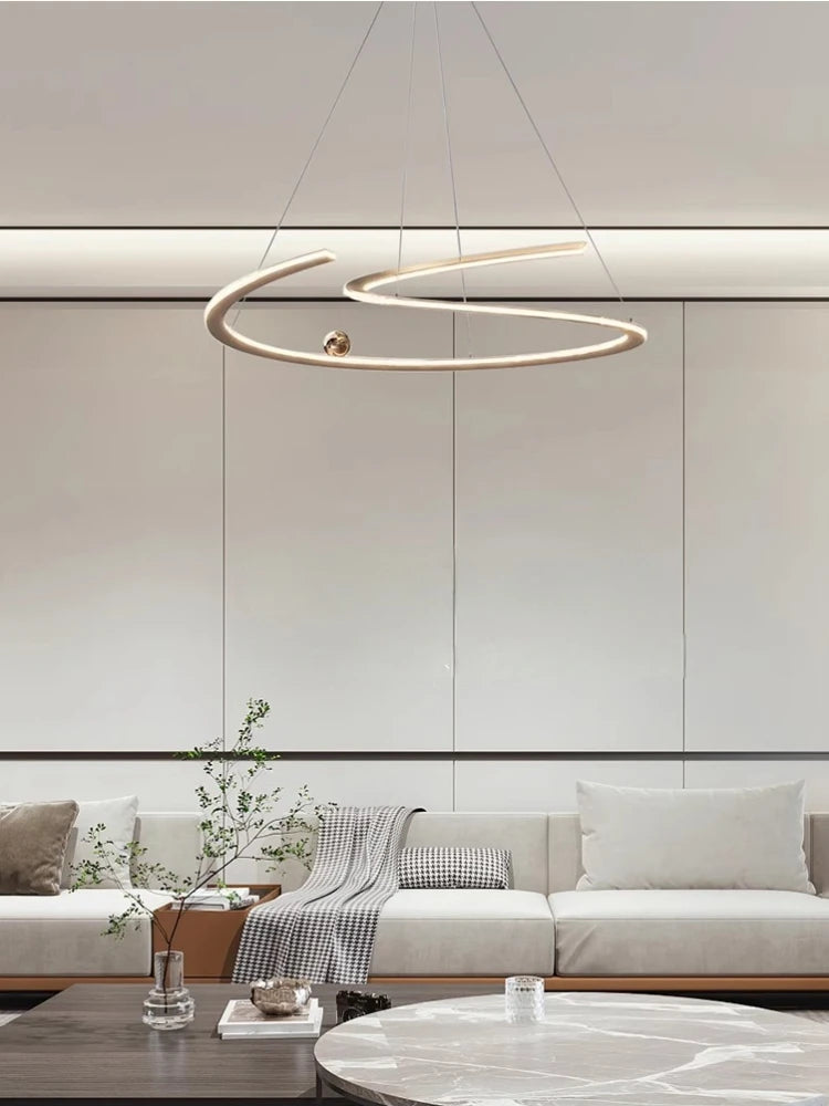 suspension minimaliste italienne à ligne irrégulière pour intérieur moderne