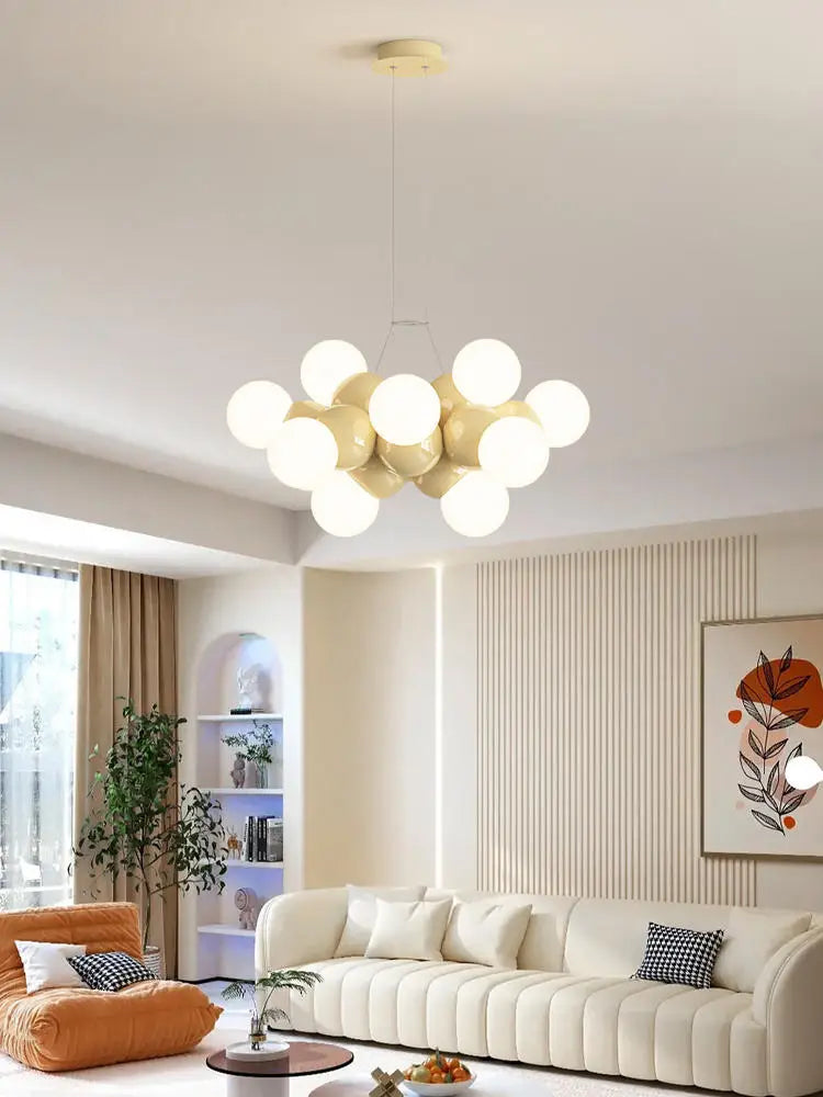 lustre moderne à led en fer pour décoration intérieure