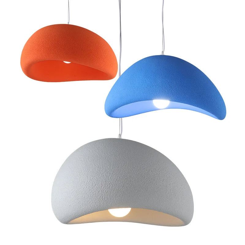 Japanese Pendant Light Resin Suspension Ceiling Chandelier Hanging Lamp for Living Dining Room Kitchen Loft Staircase