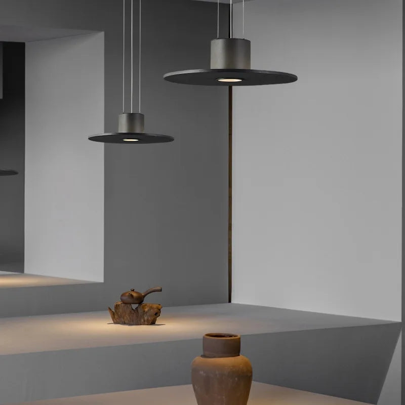 lampe led ufo suspendue design minimaliste réglable en hauteur