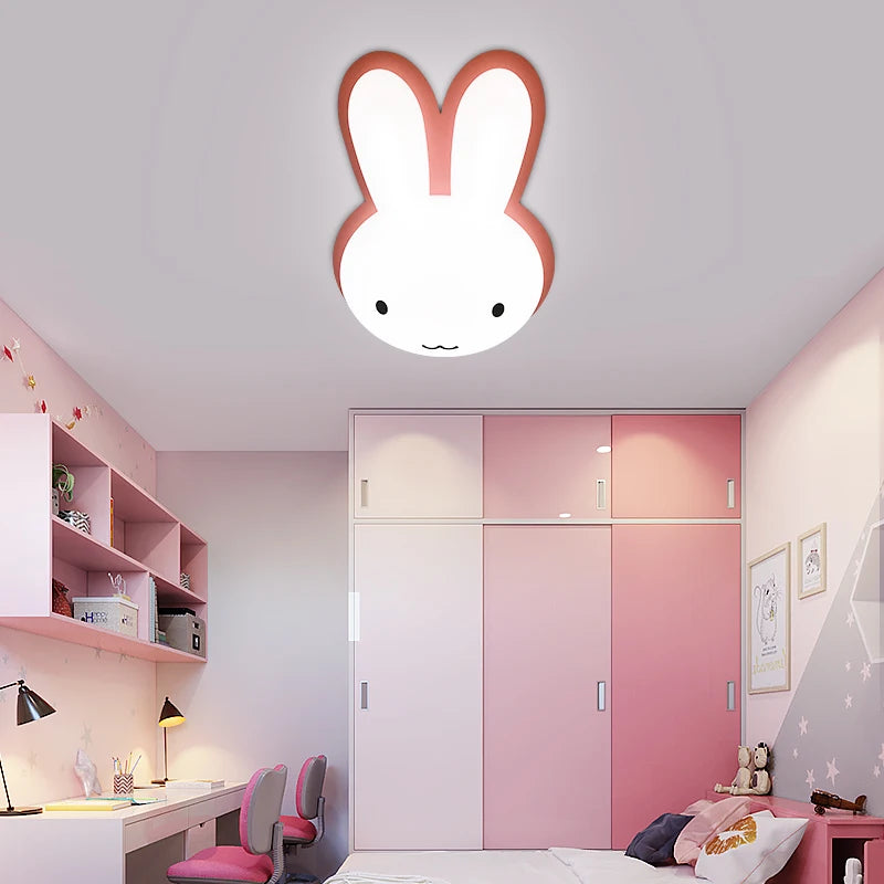 plafonnier led design nordique en forme de lapin luminaire décoratif d'intérieur