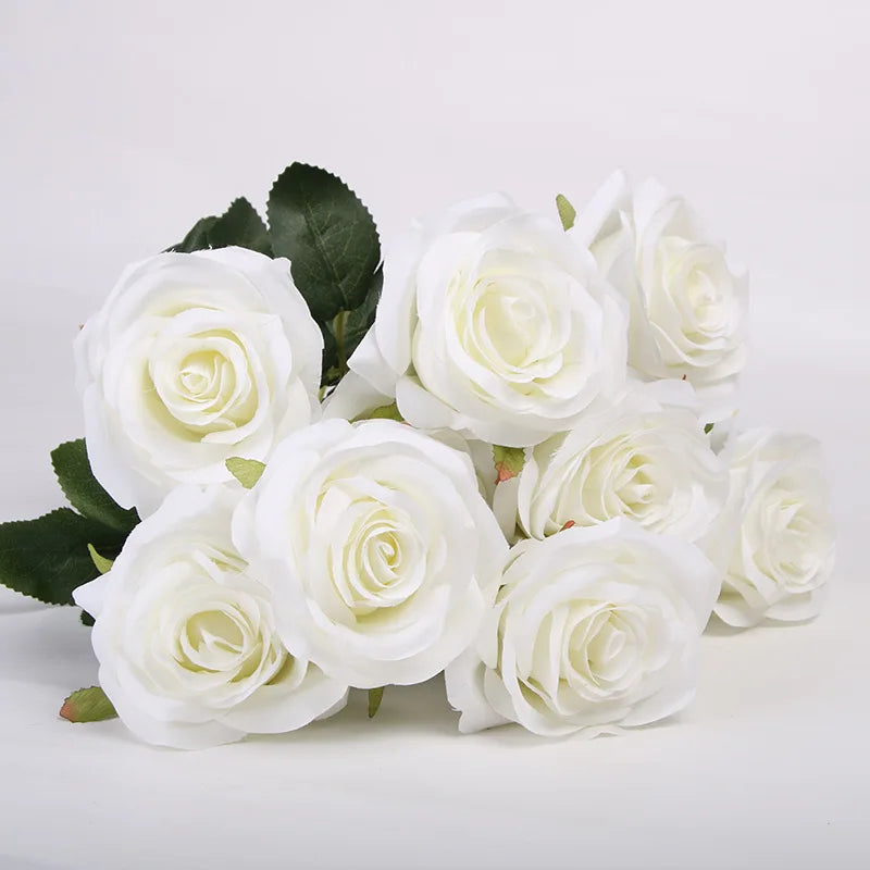 bouquet de roses artificielles pour mariage et décoration intérieure