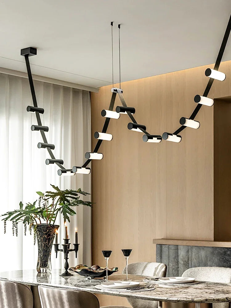 lustre en cuir nordique design pour éclairage suspendu décoratif