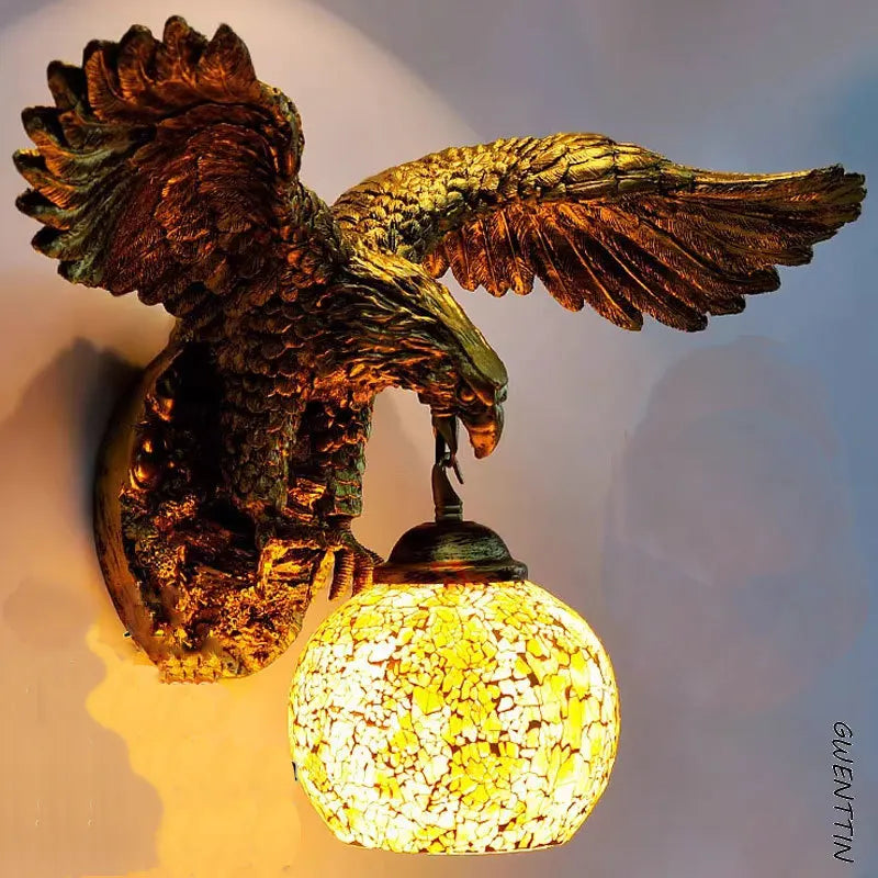 applique murale eagle décoration rétro bohème lumineuse artistique