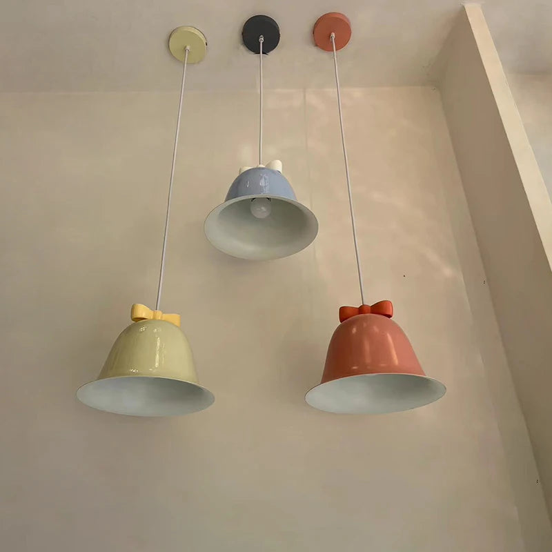 suspension modernes en forme de cloche avec nœud décoratif