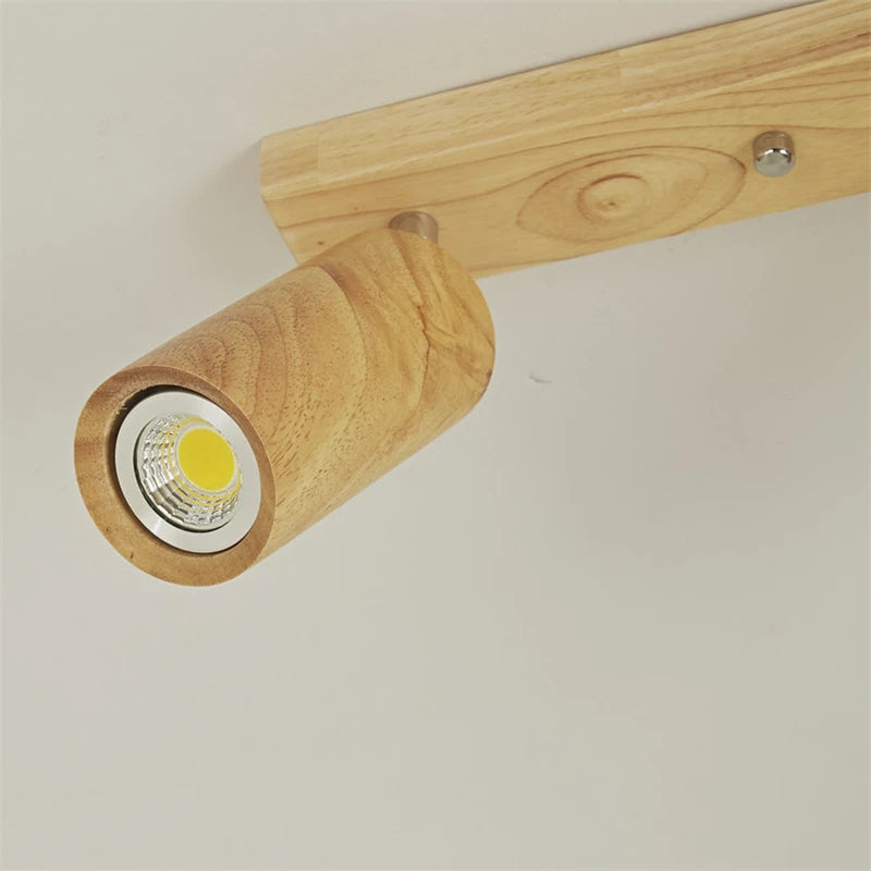 spot en bois simple led pour éclairage de magasin et salle à manger