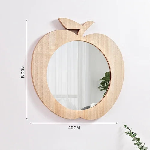 miroirs décoratifs mignons pour enfants en bois à suspendre