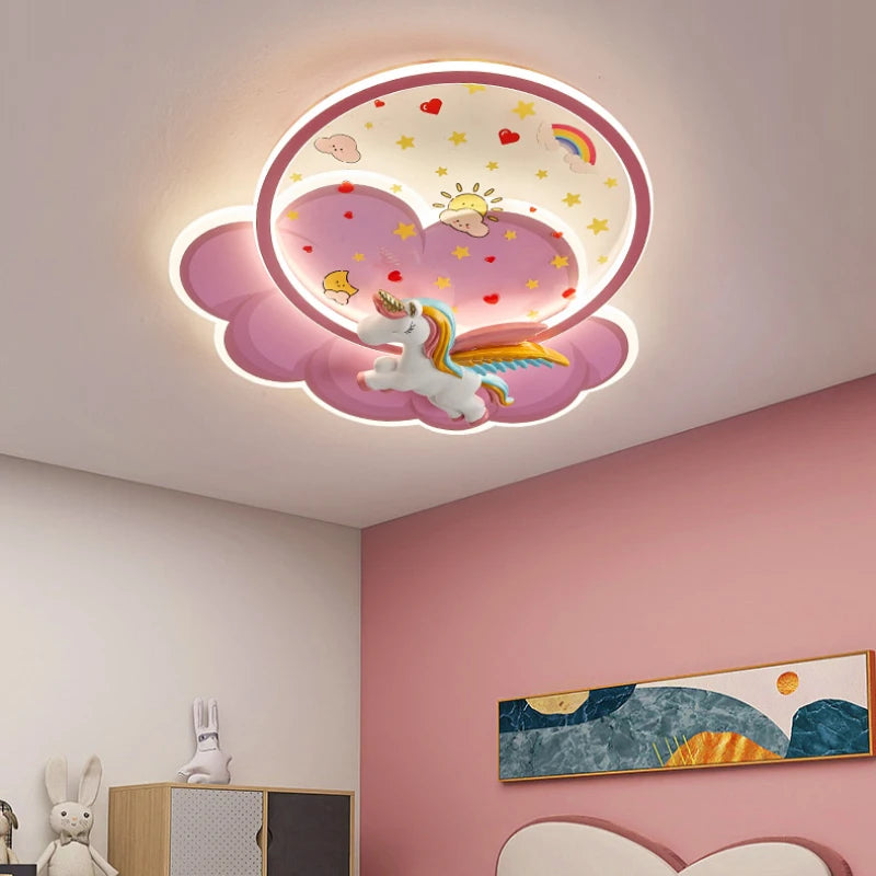 plafonnier licorne créatif pour décoration de chambre enfant