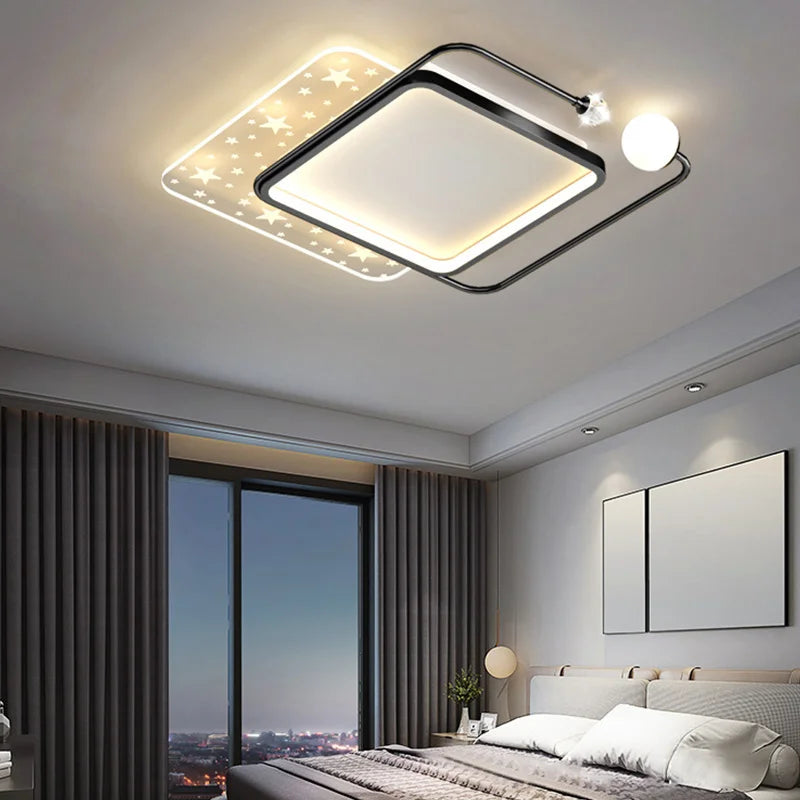 plafonnier led doré style nordique créatif pour toute la maison