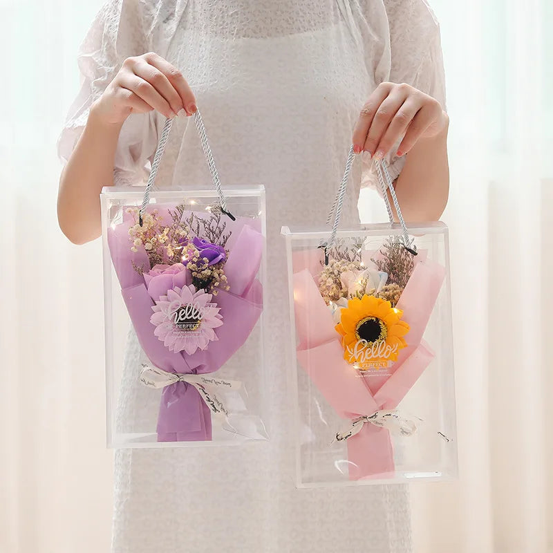 bouquet de roses artificielles cadeau pour la saint valentin décorations mariage