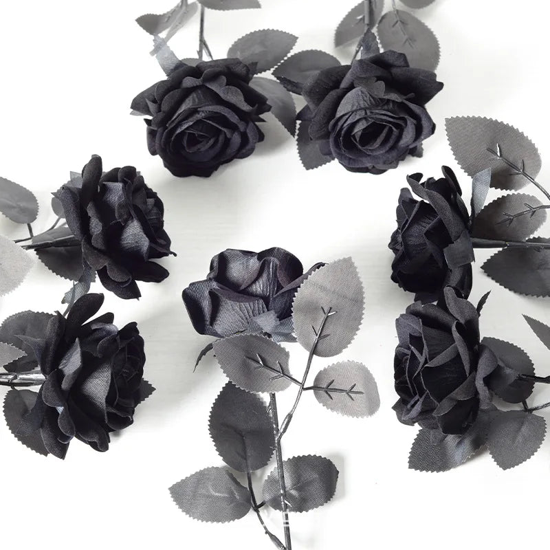 roses artificielles gothiques pour décorations dHalloween mariage fête