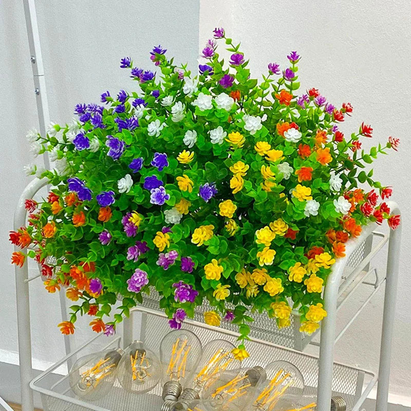 fleurs artificielles résistantes aux uv pour extérieur et jardin