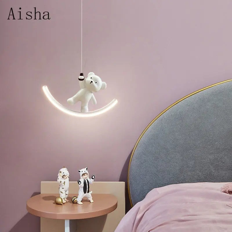 suspension lumineuse dauphin ours pour chambre enfant