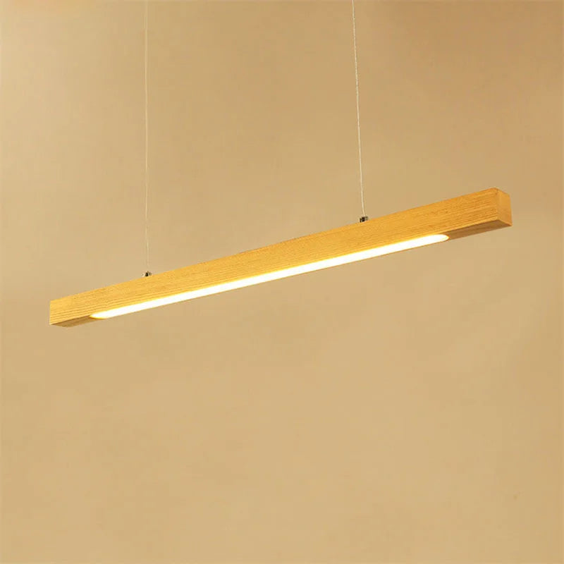 lampe suspendue led en bois au design moderne pour décoration intérieure