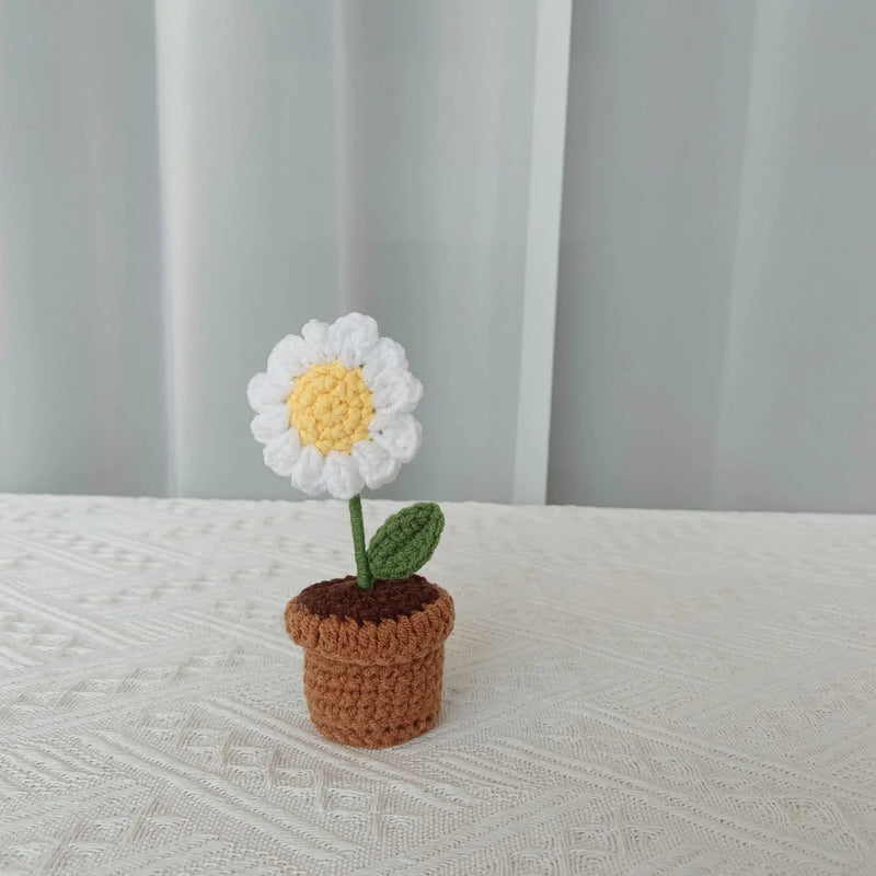 plante en pot tricotée à la main pour cadeau décoratif de saint valentin