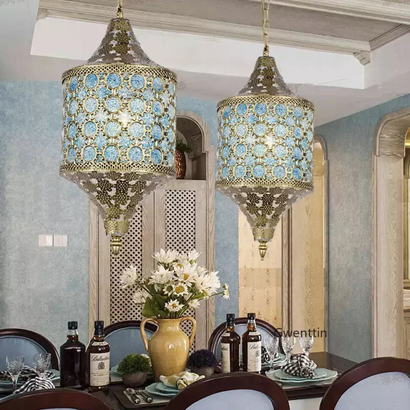 lustre suspendu asiatique décoratif pour intérieur bohème