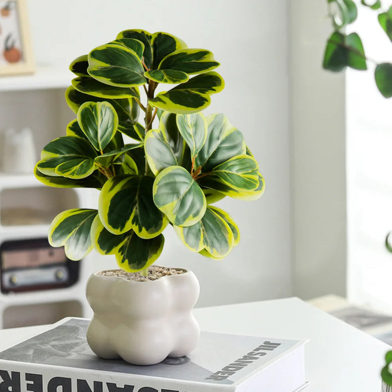 arbre artificiel de ficus à feuilles de cœur pour décoration intérieure et extérieure