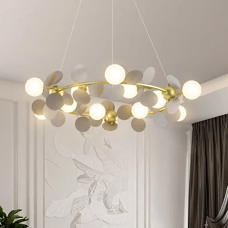 lustre moderne en verre design raisin doré luminaires suspendus