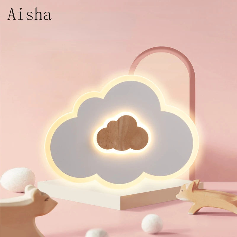 plafonnier led nuage design nordique pour chambre enfant