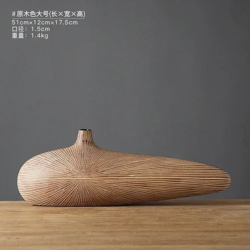 vase en résine moderne pour fleurs séchées décoration artisanale