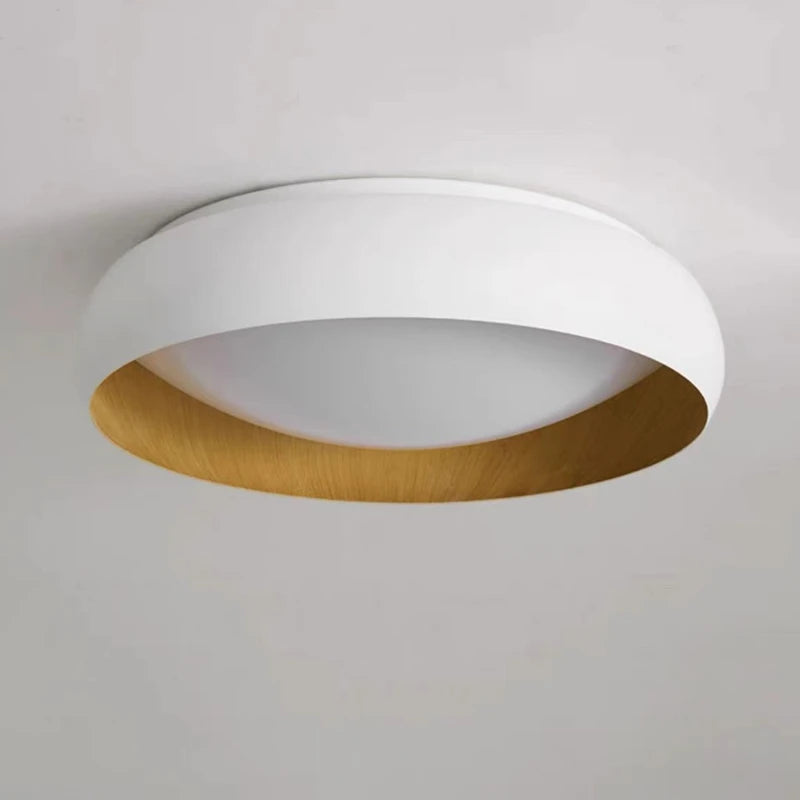 lampe minimaliste japonaise rétro circulaire éclairage doux design élégant