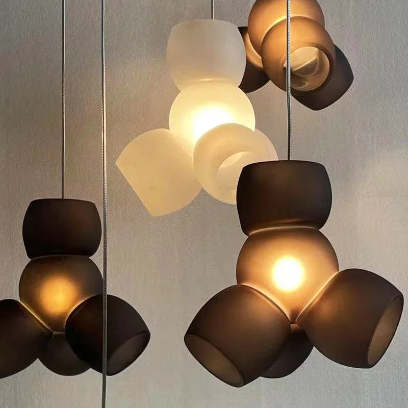 plafonnier moderne à bulles de verre design élégant lumineux