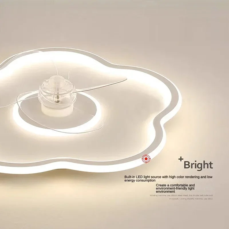 ventilateur de plafond moderne avec lumière led intégrée