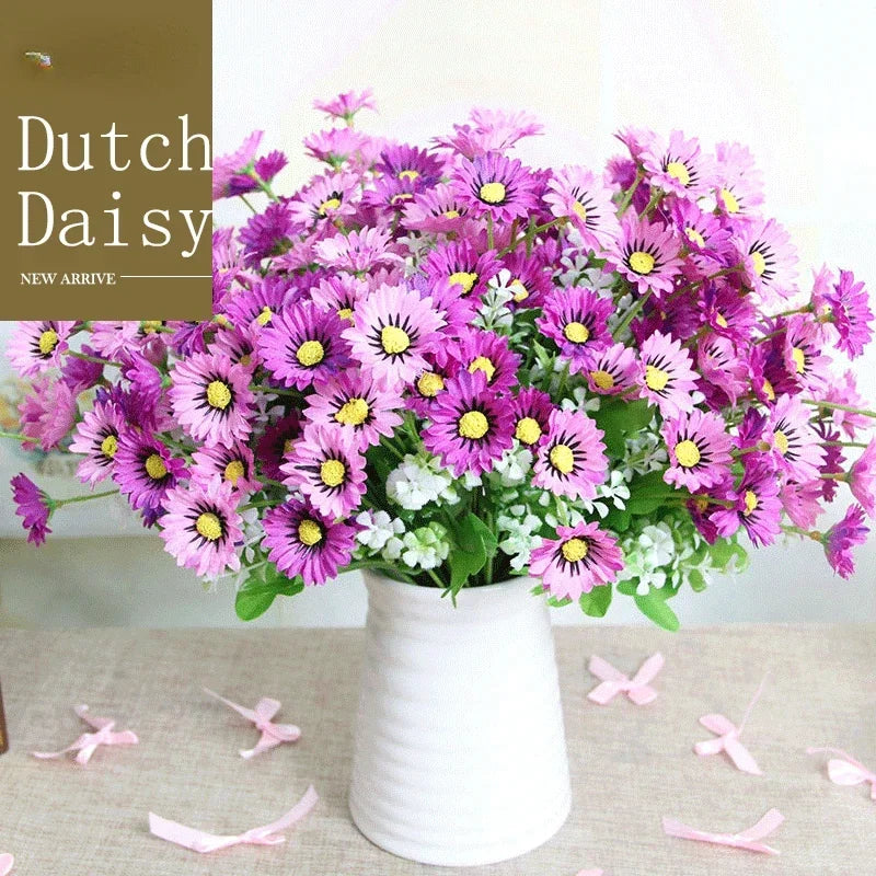 bouquet de marguerites en soie pour décoration florale artificielle