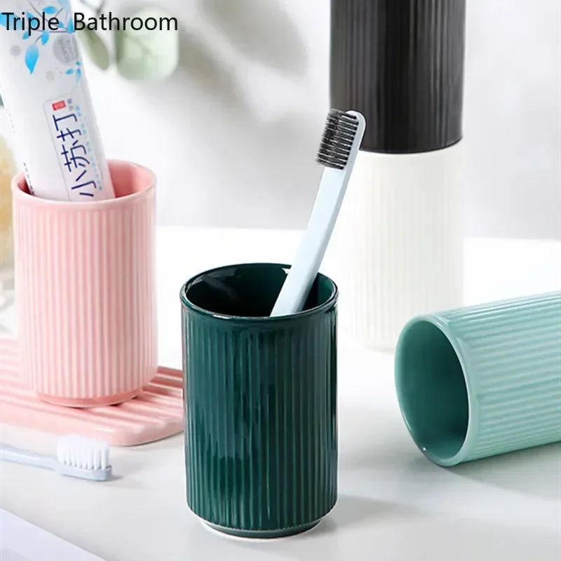 tasse en céramique pour couple porte-brosse à dents et rangement