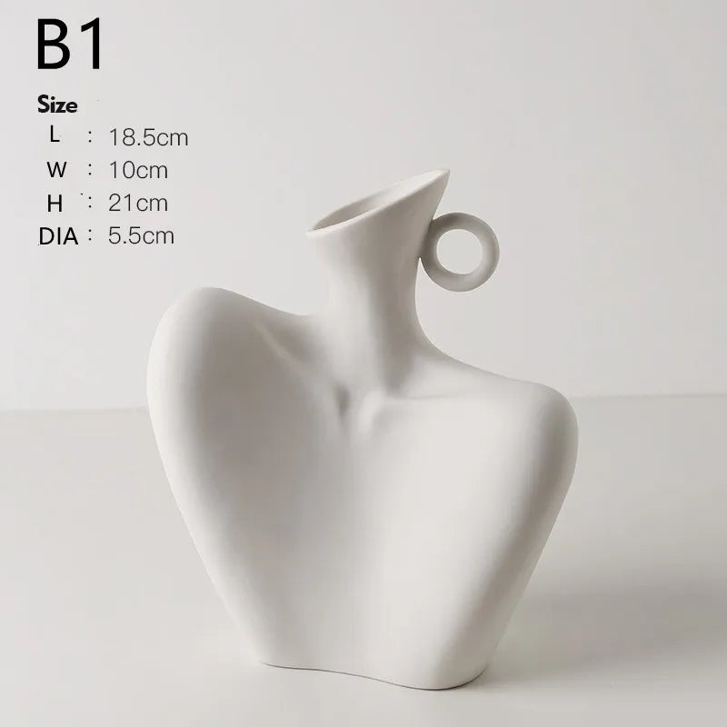 vase humain créatif en céramique pour décoration moderne