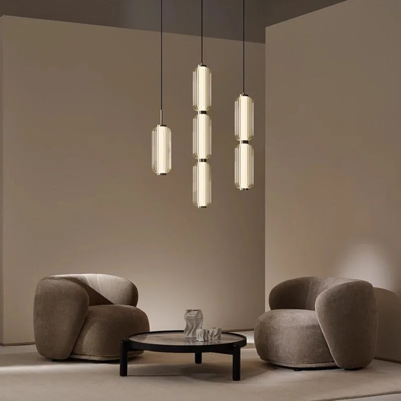 suspension design lumineux pour intérieur moderne