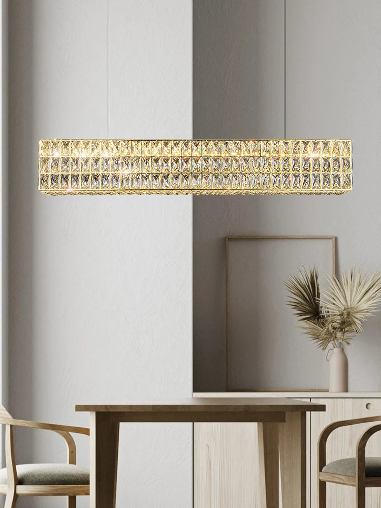 lustre en cristal moderne pour décoration intérieure de luxe