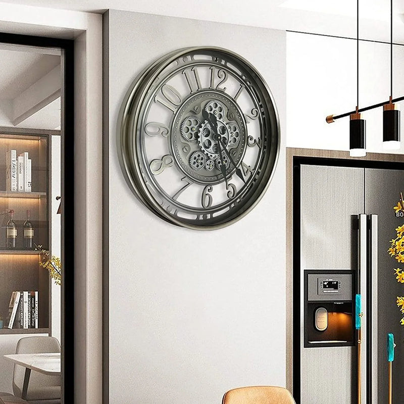 horloge murale mobile en métal décoration intérieure élégante et durable