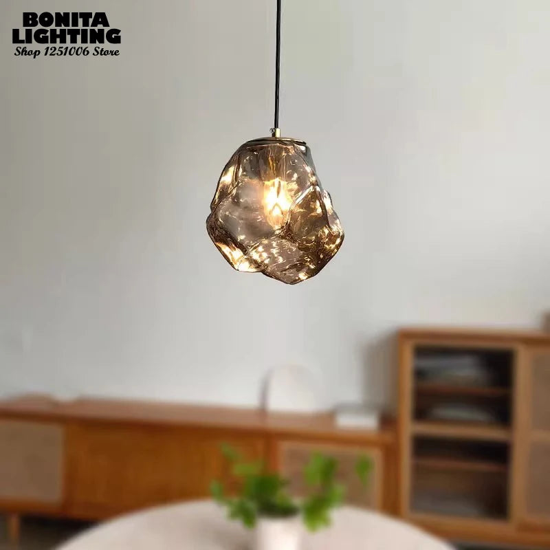 lustre en cristal design nordique pour éclairage intérieur décoratif