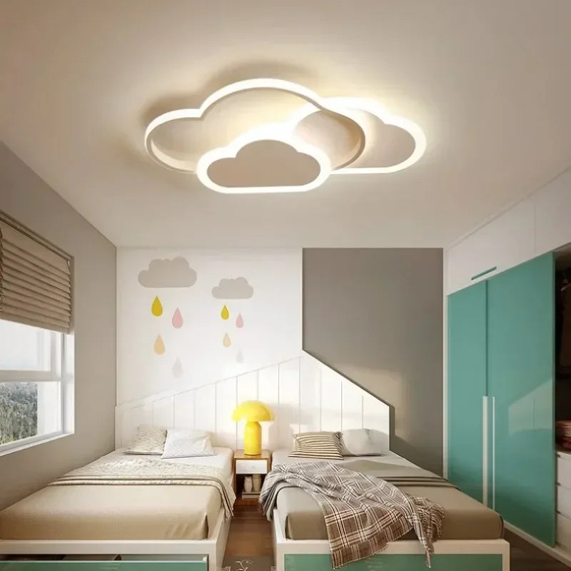 plafonnier led nuage dessin animé style nordique minimaliste enfant