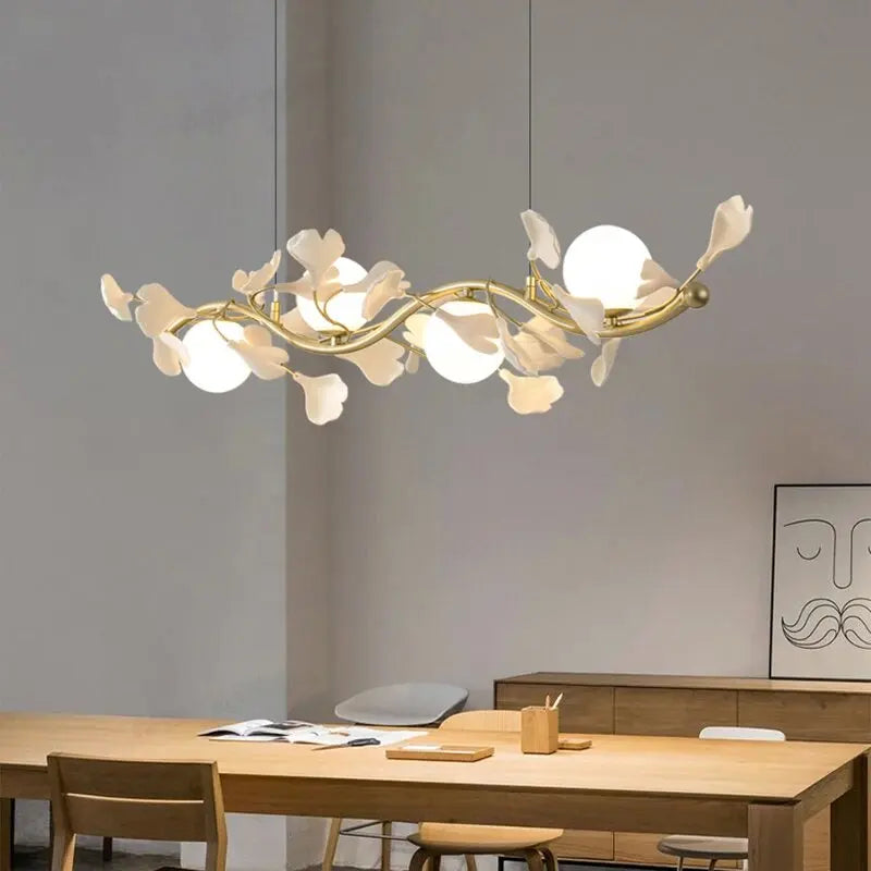 suspension luxe ginkgo design moderne pour éclairage élégant