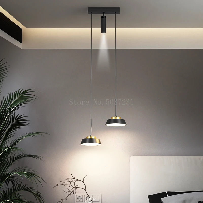 suspension moderne minimaliste en luxe noir design élégant